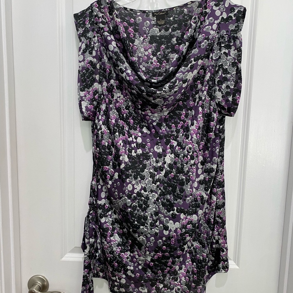 Nu Options cowl neck shirt, Sz S